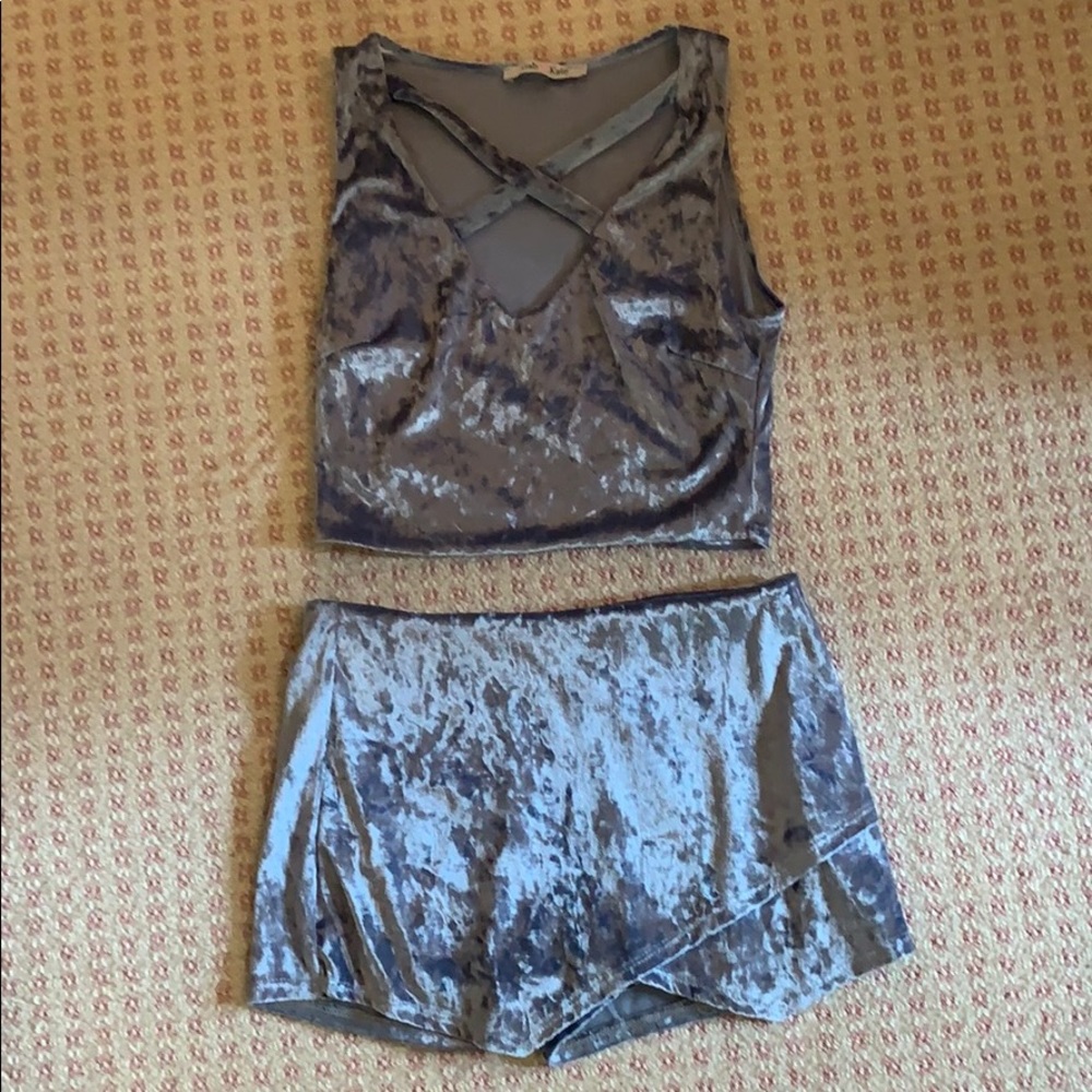 NEVER WORN GAB AND KATE SUEDE SET